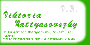 viktoria mattyasovszky business card